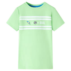 ) Kids' T-shirt Short Sleeves Children's T Shirt Toddler Tee GOAL Design Neon - green, 104 (3-4y