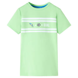 ) Kids' T-shirt Short Sleeves Children's T Shirt Toddler Tee GOAL Design Neon - green, 116 (5-6y