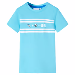 ) Kids' T-shirt Short Sleeves Children's T Shirt Toddler Tee GOAL Design Neon - aqua, 92 (1.5-2y