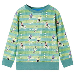 ) Kids' Sweatshirt Children Long Sleeves Pullover Kids' Top Light Green Melange - 116 (5-6y