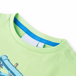 ) Kids' T-shirt Short Sleeves Tee Children's T Shirt Toddler Top Neon Green 92 - green, 92 (1.5-2y