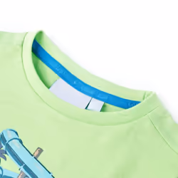 ) Kids' T-shirt Short Sleeves Tee Children's T Shirt Toddler Top Neon Green 92 - green, 104 (3-4y