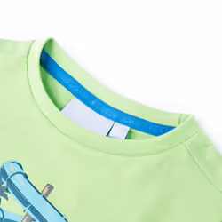 ) Kids' T-shirt Short Sleeves Tee Children's T Shirt Toddler Top Neon Green 92 - green, 128 (7-8y - Additional view 2