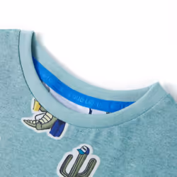 Kids' T-shirt Short Sleeves Tee Children's T Shirt Top Light Green Melange 104