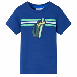 ) Kids' T-shirt Short Sleeves Tee Children T Shirt Toddler Top Dark Blue Melange - 140 (9-10y