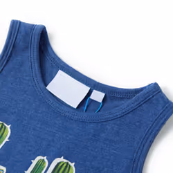 ) Kids' Tank Top Sleeveless Children's Camisole Undershirt Vest Cactus Print - dark blue, 116 (5-6y - Additional view 2