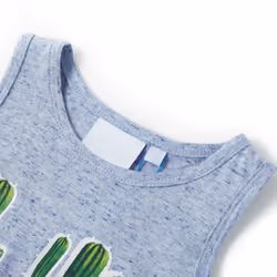 ) Kids' Tank Top Sleeveless Children's Camisole Undershirt Vest Cactus Print - blue, 116 (5-6y - Additional view 2