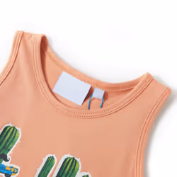 ) Kids' Tank Top Sleeveless Children's Camisole Undershirt Vest Cactus Print - orange, 140 (9-10y - Additional view 2