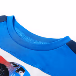 ) Kids' T-shirt Short Sleeves Toddler Children's Shirt Top Tee Blue and Navy - 128 (7-8y - Additional view 2