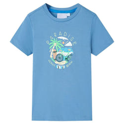 ) Kids' T-shirt Short Sleeves Tee Children's T Shirt Toddler Top Medium Blue - 104 (3-4y