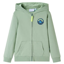 Kids' Hooded Sweatshirt with Zip Children's Pullover Hoodie Light Khaki 92