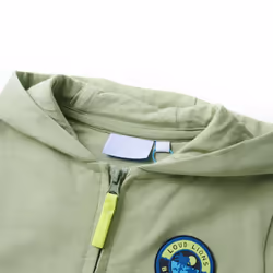 Kids' Hooded Sweatshirt with Zip Children's Pullover Hoodie Light Khaki 92