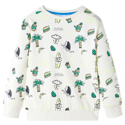 Kids' Sweatshirt Children Long Sleeves Toddler Pullover Kids' Top Soft Ecru - 104