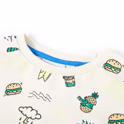 Kids' Sweatshirt Children Long Sleeves Toddler Pullover Kids' Top Soft Ecru - 116
