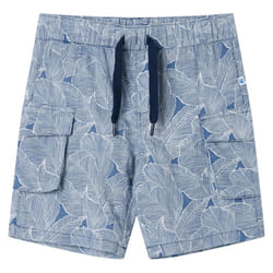 ) Kids' Shorts with Drawstring Pants Kids Elasticated Waist Shorts Dark Blue - 128 (7-8y