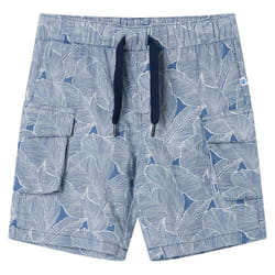 ) Kids' Shorts with Drawstring Pants Kids Elasticated Waist Shorts Dark Blue - 140 (9-10y