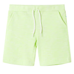 Kids' Shorts with Drawstring Kids Pants Elasticated Waist Shorts Neon Yellow - 92