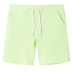 Kids' Shorts with Drawstring Kids Pants Elasticated Waist Shorts Neon Yellow - 116