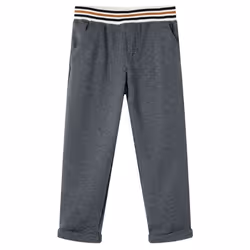 Kids' Pants Toddler Trousers Elasticated Waist Children's Pants Kids' Bottom - anthracite, 116