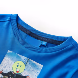 Kids' T-shirt with Long Sleeves Children's T Shirt Tee Football Player Print - blue, 116 - Additional view 2