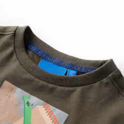 Kids' T-shirt with Long Sleeves Children's T Shirt Tee Skateboard Print Khaki - 128 - Additional view 2