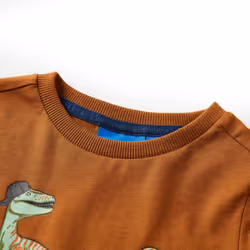 Kids' T-shirt with Long Sleeves Children's T Shirt Top Tee Dinosaur Print - cognac, 104 - Additional view 2