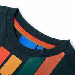 Kids' T-shirt with Long Sleeves Children's T Shirt Tops Tee Racing Car Print - dark green, 128