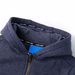 Kids' Hooded Sweatshirt Children with Zip Hoodie Jacket Dark Blue Melange - 116