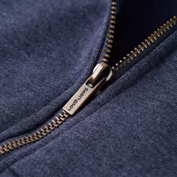 Kids' Hooded Sweatshirt Children with Zip Hoodie Jacket Dark Blue Melange - 116