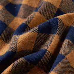 Kids' Plaid Shirt Long Sleeves Children's Shirt Toddler Top Cognac and Blue - 116 - Additional view 5