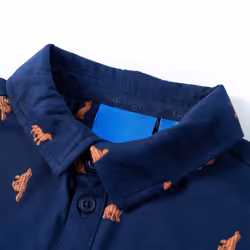 Kids' Shirt Long Sleeves Toddler Children's Shirt Kids' Top Dog Print Navy - 128 - Additional view 2