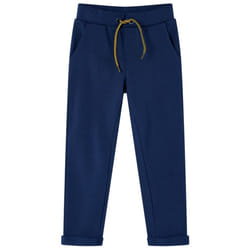 Kids' Pants with Drawstring Trousers Kids Children's Pants with Pockets Navy - 140