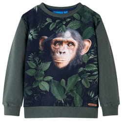 ) Kids' Sweatshirt Children Long Sleeves Pullover Clothes Top Dark Khaki 116 - dark khaki, 140 (9-10y