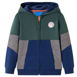 ) Kids' Hooded Sweatshirt with Zip Children's Pullover Toddler Hoodie Dark Green - 92 (1.5-2y
