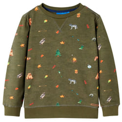 ) Kids' Sweatshirt Children Long Sleeves Toddler Pullover Kids' Clothes Khaki - 92 (1.5-2y