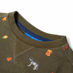 ) Kids' Sweatshirt Children Long Sleeves Toddler Pullover Kids' Clothes Khaki - 140 (9-10y