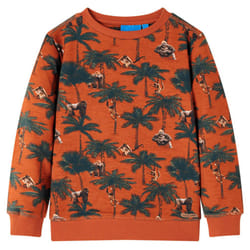 ) Kids' Sweatshirt Children Long Sleeves Pullover Clothes Kids' Top Light Rust - 128 (7-8y