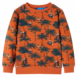 ) Kids' Sweatshirt Children Long Sleeves Pullover Clothes Kids' Top Light Rust - 140 (9-10y
