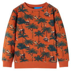 ) Kids' Sweatshirt Children Long Sleeves Pullover Clothes Kids' Top Light Rust - 140 (9-10y