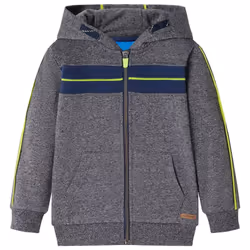 Kids' Hooded Sweatshirt Children with Zip Kids Hoodie Jacket Grey Melange - 104