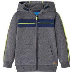 Kids' Hooded Sweatshirt Children with Zip Kids Hoodie Jacket Grey Melange - 104