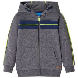 Kids' Hooded Sweatshirt Children with Zip Kids Hoodie Jacket Grey Melange - 116