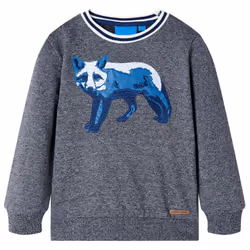 Kids' Sweatshirt Long Sleeves Toddler Children Tops Pullover Top Fox Print - melange, 140