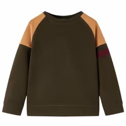 Kids' Sweatshirt Long Sleeves Toddler Tops Pullover Top Dark Khaki and Camel - 104