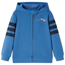 Kids' Hooded Sweatshirt Children Kids' Hoodie with Zip Skateboard Print Blue - 92