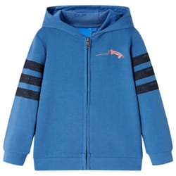Kids' Hooded Sweatshirt Children Kids' Hoodie with Zip Skateboard Print Blue - 104