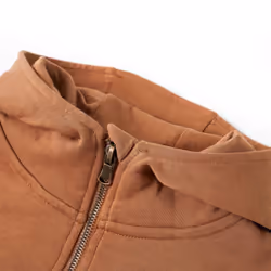 Kids' Hooded Sweatshirt Children with Half Zip Hoodie Anthracite and Cognac - 116
