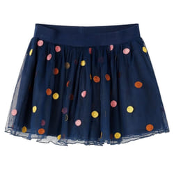 Kids' Tulle Skirt with Polka Dot School Kid Children's Tutu Skirt Navy Blue - 128