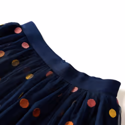 Kids' Tulle Skirt with Polka Dot School Kid Children's Tutu Skirt Navy Blue - 128