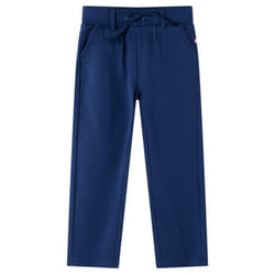 Kids' Pants with Drawstring Trousers Elasticated Waist Children Pants Navy - 140